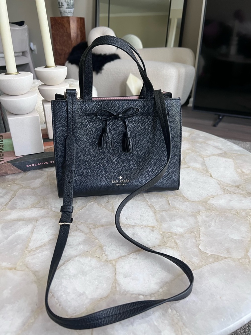 Kate Spade Hayes Street Small Isobel Leather Satchel/Crossbody – Pebbled Leather